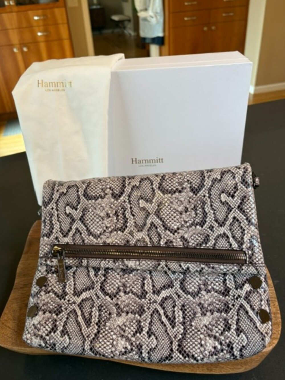 HAMMITT VIP MEDIUM SNAKE GUNMETAL - Picture 9 of 15